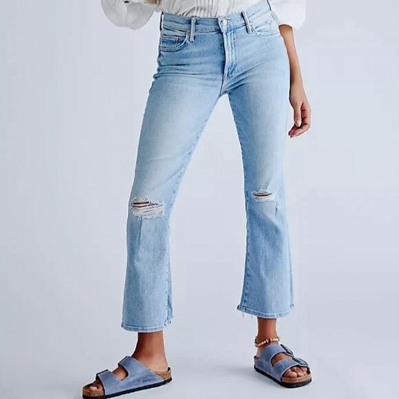 MOTHER DENIM The Outsider Ankle Chew in Poisoned Petals Size 24 NEW - Picture 1 of 9